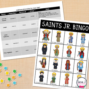 Catholic Saints Junior Bingo Volume 2