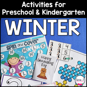 Winter Preschool Kindergarten Activities - Winter & Valentine's Day