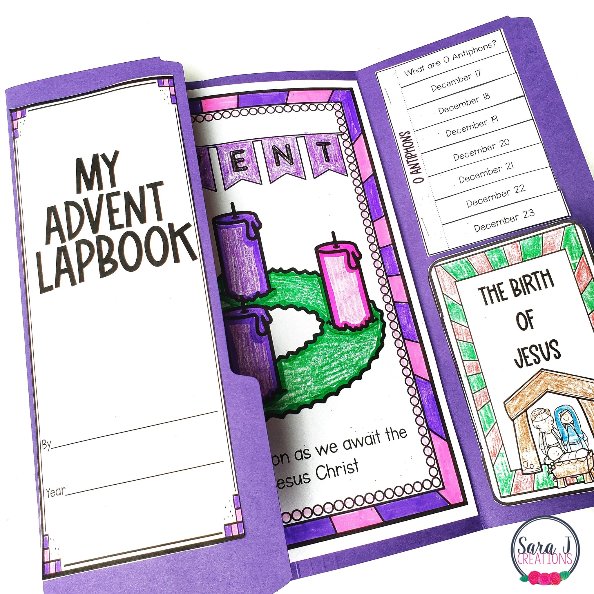 Advent Loading Advent Lapbook Catholic – Sara J Creations