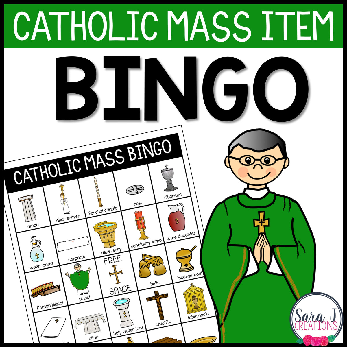 Catholic Mass Item Bingo – Sara J Creations