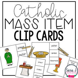 Catholic Mass Item Clip Cards