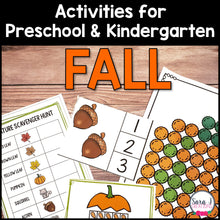 Load image into Gallery viewer, Fall Preschool Kindergarten Activities

