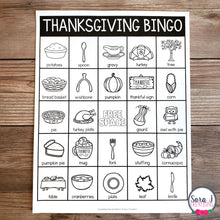 Load image into Gallery viewer, Thanksgiving Bingo
