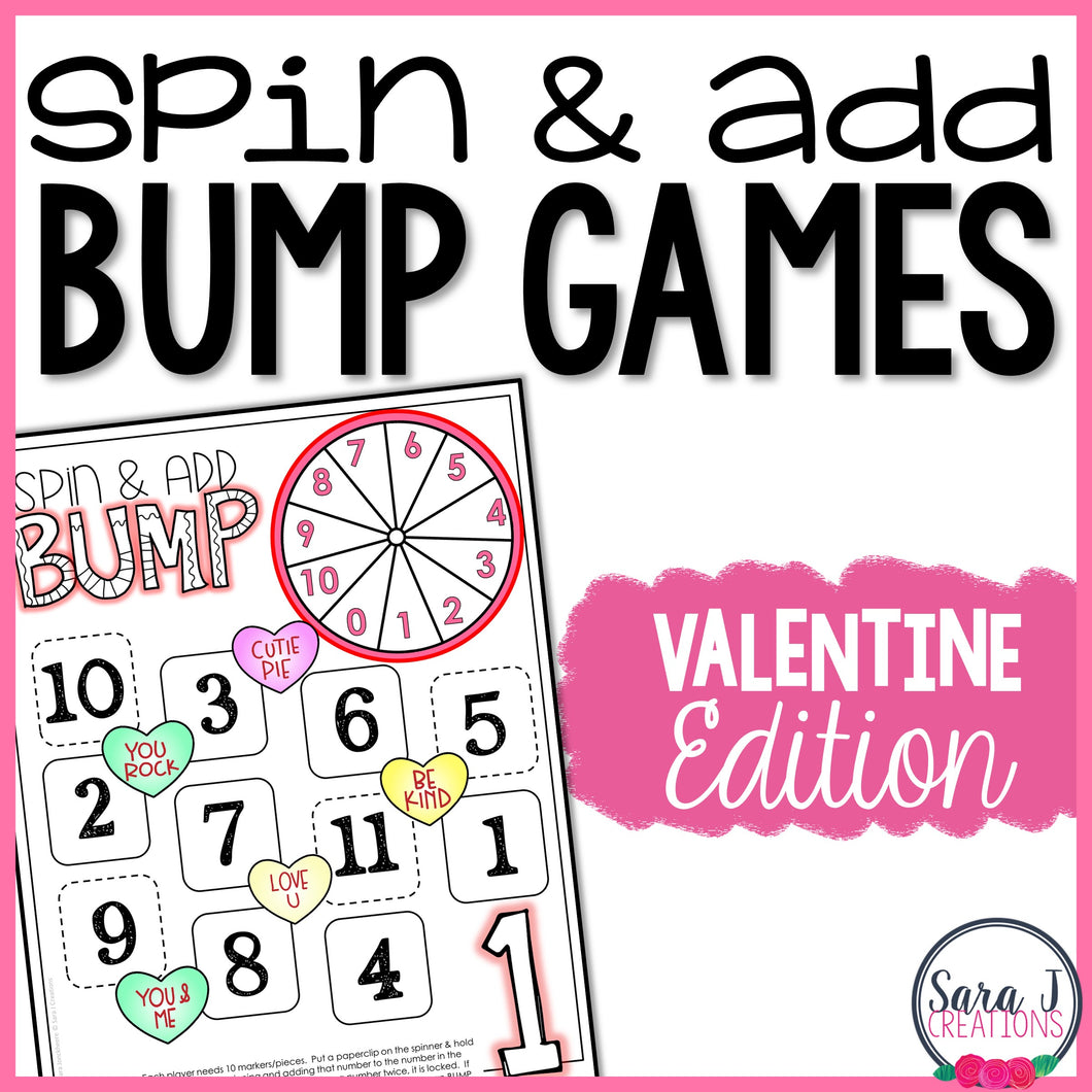 Valentine's Day Addition BUMP Games